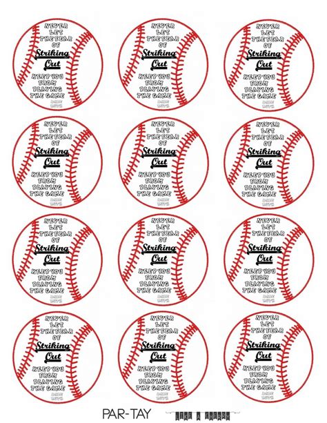 Free Printable Baseball Tags